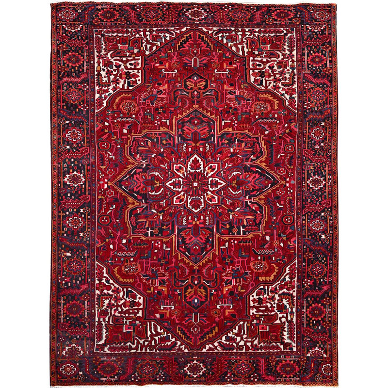 Tapis en laine brillant brillant en parfait état 9 pi 7 po x 12 pi 6 po A97844EC2EAB4DDF926586A37B4E9288