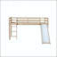Lit simple mezzanine bas avec glissade, échelle, barrières de sécurité-1752846585