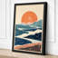 Sunset Over Hills Geometric - Wrapped Canvas-906543395-906543404