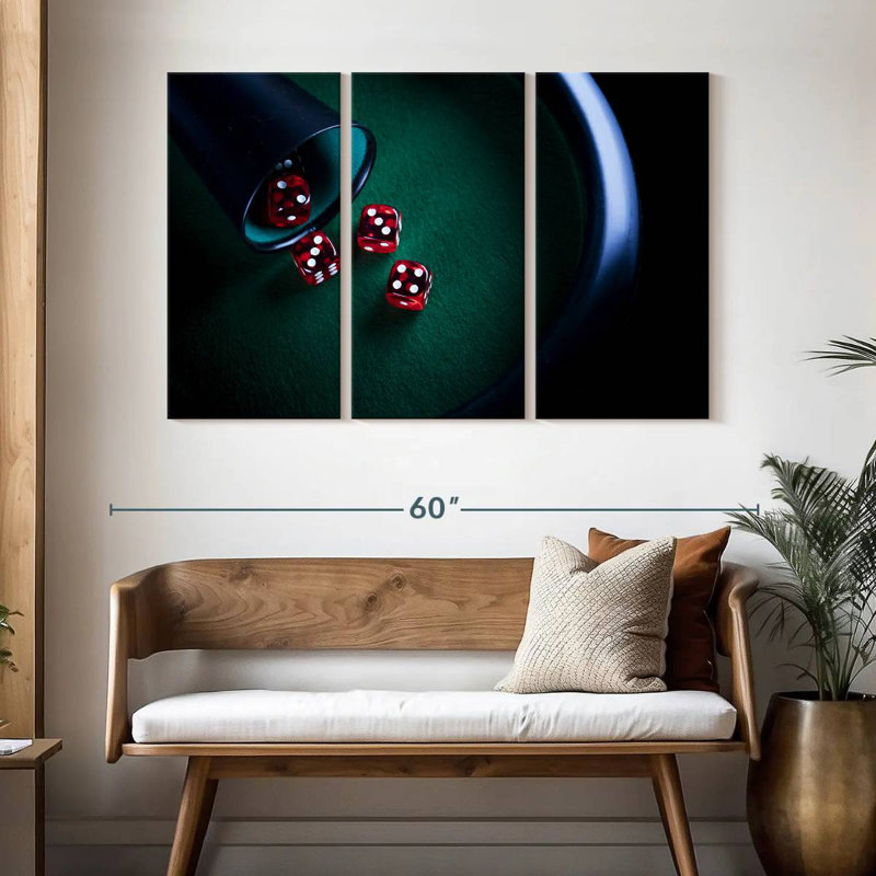 Senne Poker Dice, 32" H x 50" W