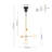 5 - Light Staggered Linear Spark Modern Sputnik Chandelier With Marble