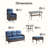 7 - Person Outdoor Wicker Furniture Conversation Patio Set With Plush 6" Cushions, All-Weather Comfort-2055185557