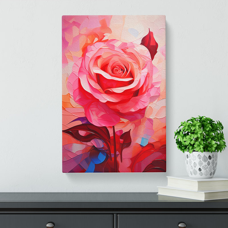 Rose Abstract No.4 - Print, 60cm H x 40cm W x 3cm D