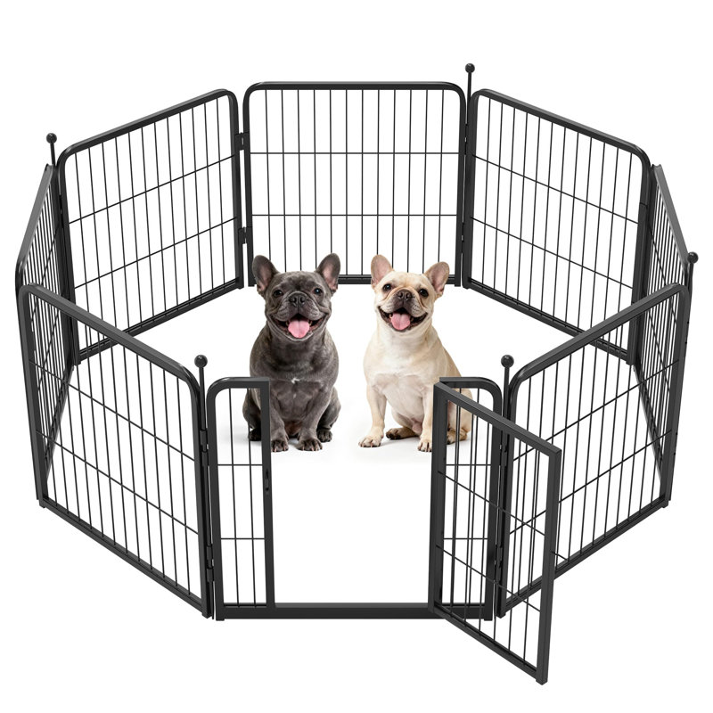 FXW Instant Unleashed Dog Playpen, Portable Pet Fence for Outdoor, RV Trips, and Camping, 24inch, 8 Panels for Puppy and Small Dogs│Patented