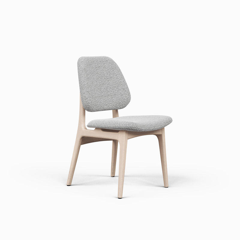Modern Brazilian Ariel Side Chair, Crafted Glaze Performance Boucle