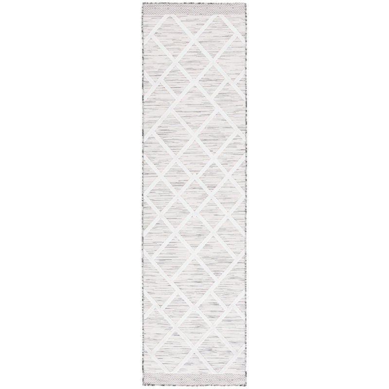Tapis d'intérieur / extérieur à motif géométrique Kenenth Cabana, Tapis de couloir 2 pi x 8 pi