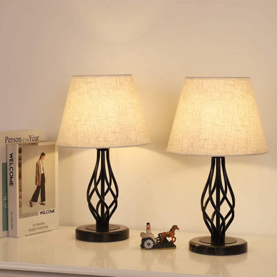 Ensemble de lampes de table noires 16 po Brytany