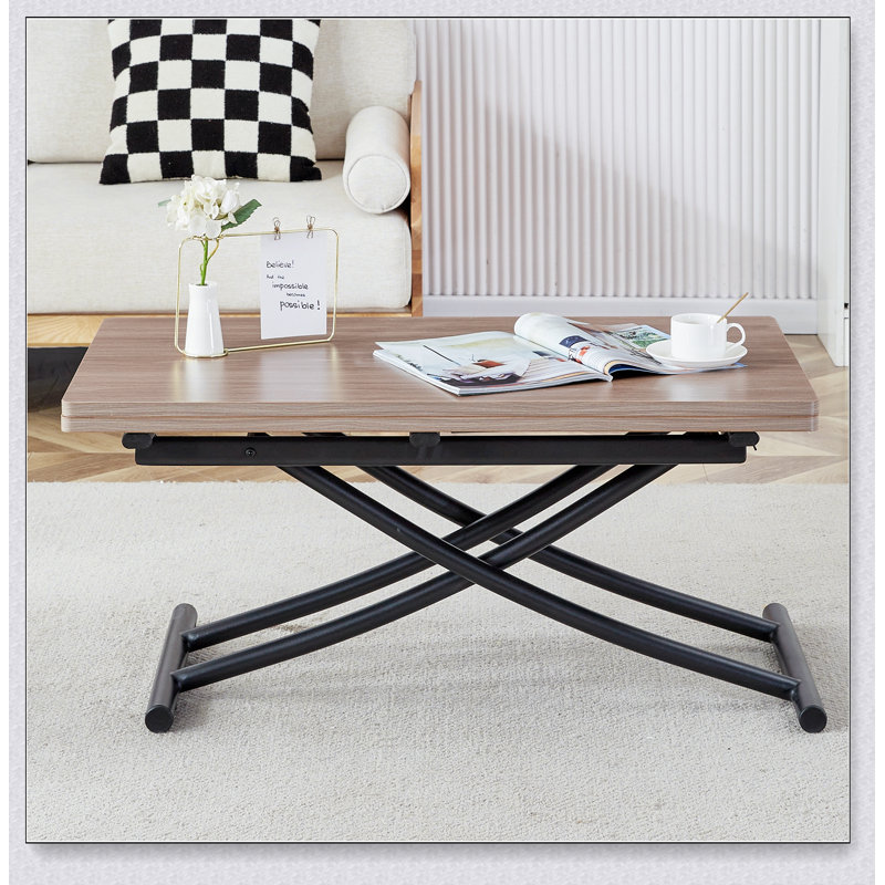 Table élévatrice multifonctionnelle moderne et minimaliste, avec un autocollant de grain de bois de 0,8 pouce