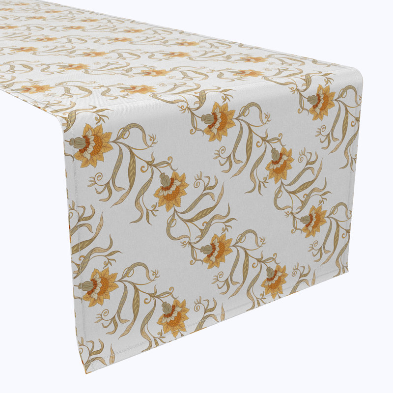 Table Runner, 100% Cotton, Floral 127, 108" x 16"