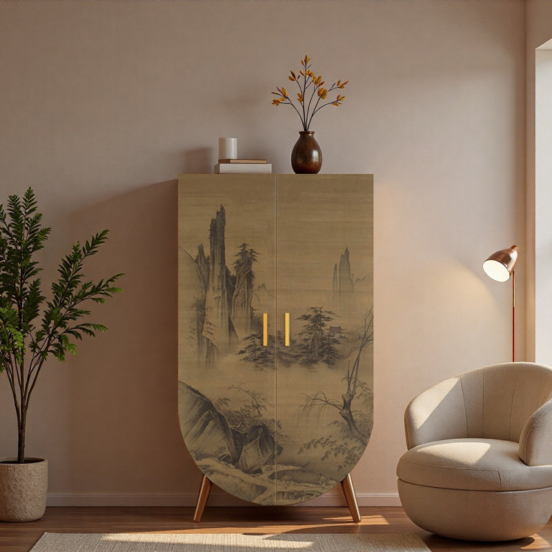 Garde-robe rétro pour chambre à coucher, Brun