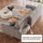 125.98"Gray chenille sofa with adjustable backrest-312060925