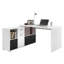 L-Shaped Solid Wood Base Writing Desk