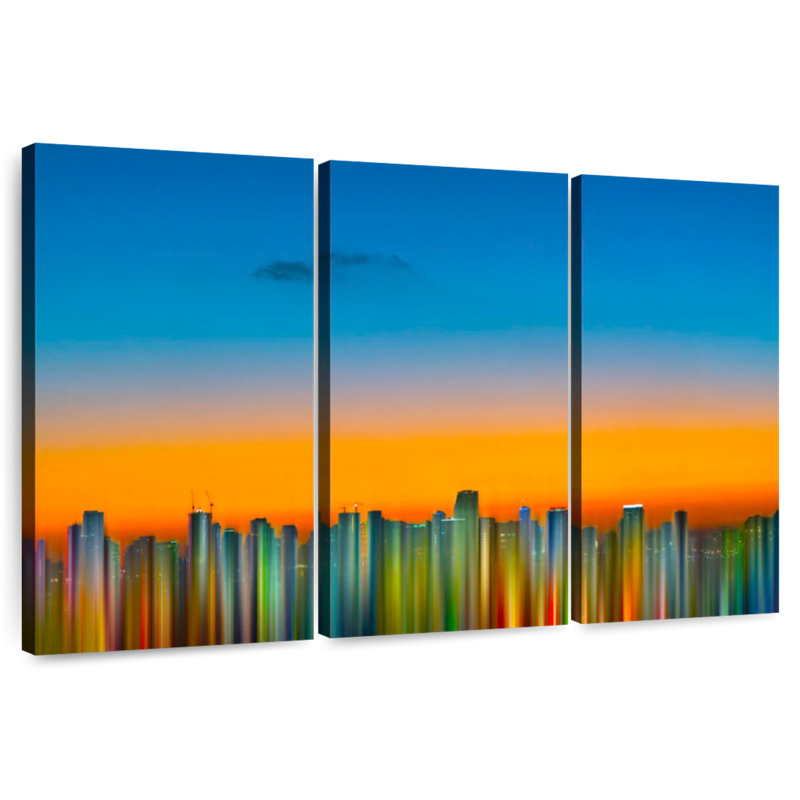 Bâtiments artistiques abstraits Sireci, H 42 po x l 65 po