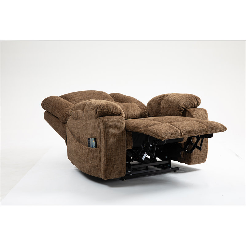 Fauteuil inclinable électrique avec télécommande pour personnes âgées, blessées, confortables et confortables, Brun