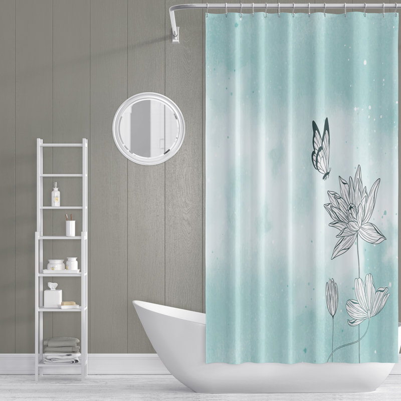 Rideau de douche Blue Mist, H 93 po x l 70 po