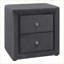 Transitional Grey Velvet Upholstered Nightstand with 2 Drawers – No Assembly-805626280