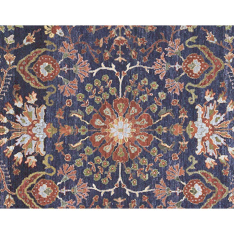 Tapis rectangulaire en laine noué à la main