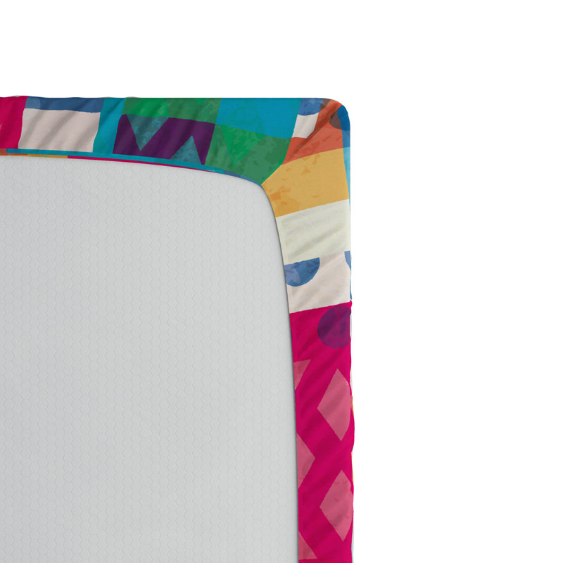 Microfiber Geometric Fitted Sheet, Full Fitted Sheet