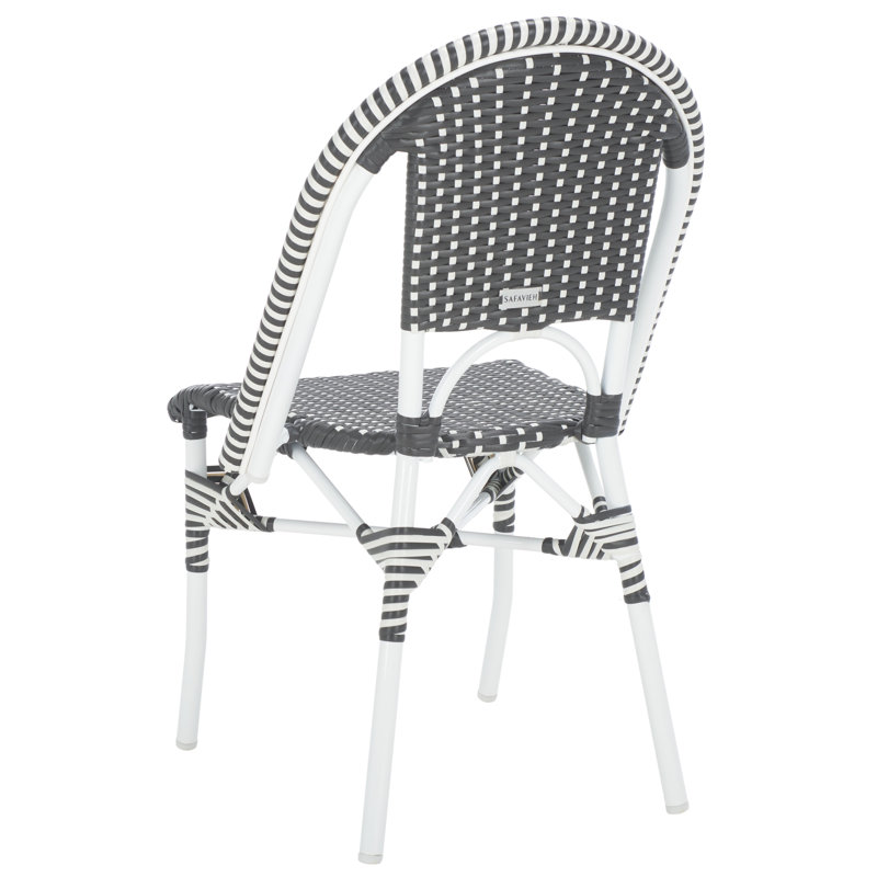 Torino Outdoor Dining Side Chair, Gray/White