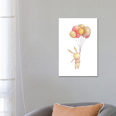 Flying Bunny by Mike Koubou - Wrapped Canvas Gallery-Wrapped Canvas Giclée
