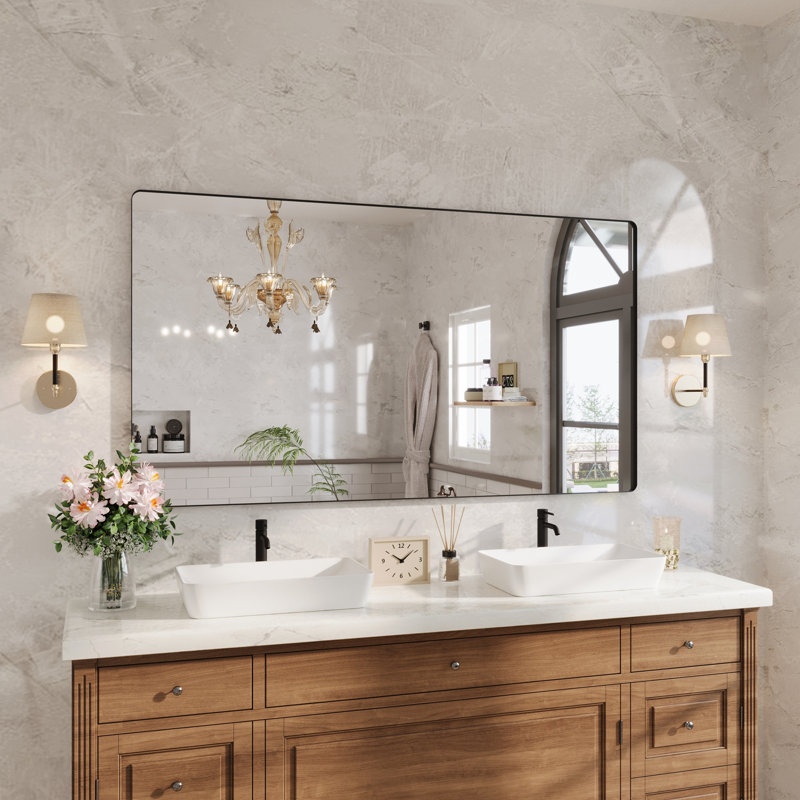 Miroir de salle de bain, 72" x 40", Black