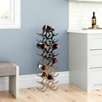Ridlon Wine Bottle Rack in Silver