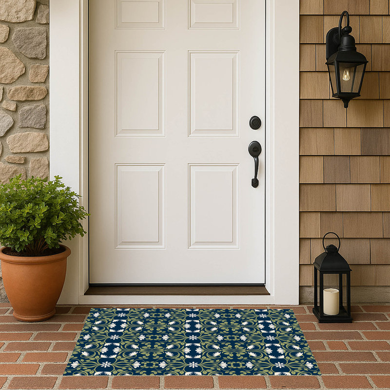 Savanah Outdoor Doormat, 24" W x 17" L, Green