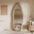 Amon Full Length 63" x 24" Mirror Velvet Wavy Floor Mirror-378693742