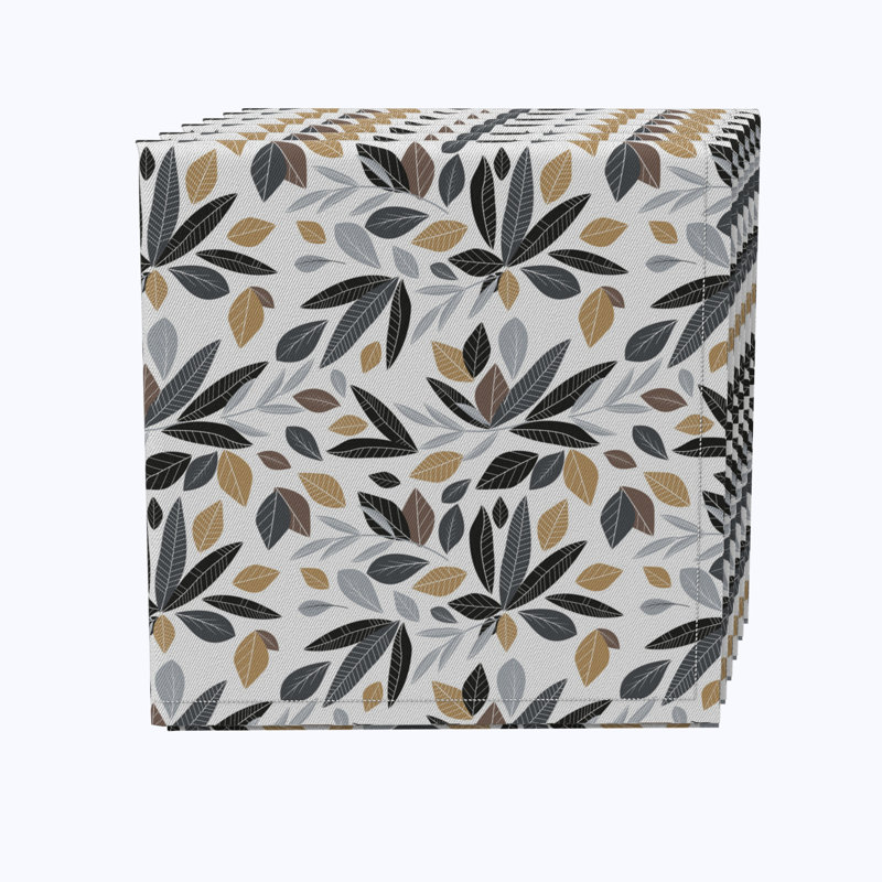 100% Cotton Leaves Square Napkin