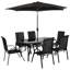 Ensemble de conversation d'extérieur, ensemble de table et chaises de salle à manger de patio, ensemble de mobilier de patio 8 pièces-737236803