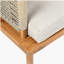 Ensemble de canapé d'extérieur 4 pièces en bois d'acacia et corde