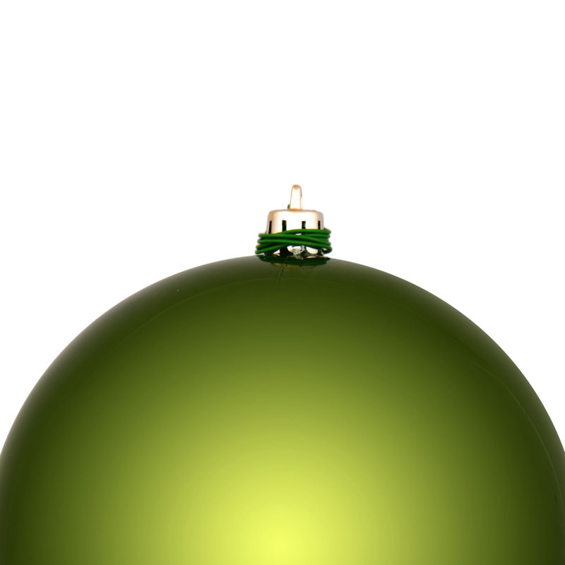 Holiday Décor Ball Ornament, 3" H x 3" W x 3" D, Juniper Green Shiny