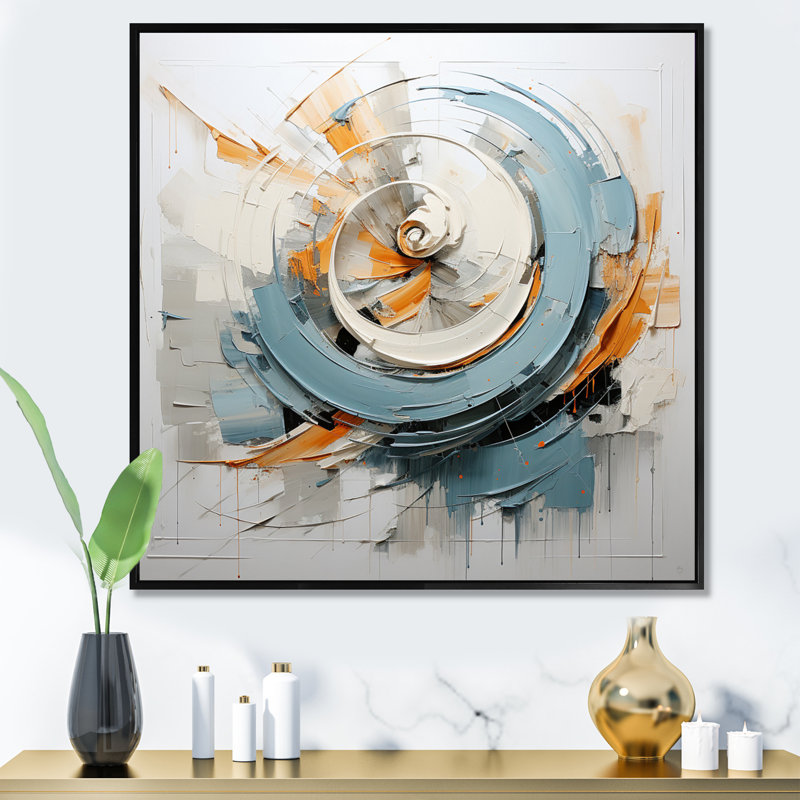 «Whispering Motion» sur impression sur toile, Cadre flottant noir, H 16 po x l 16 po x P 1 po