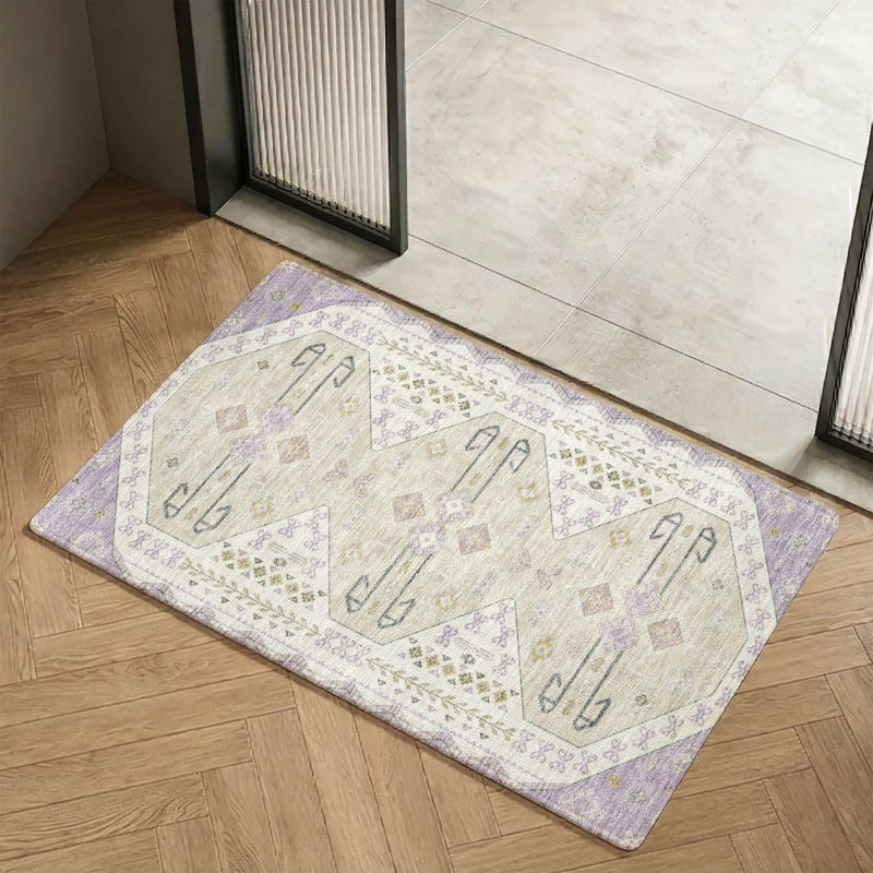 Tapis de qualité supérieure lavable à la machine Villers AMF2565 Global, Lavender, 2'6" x 3'10"