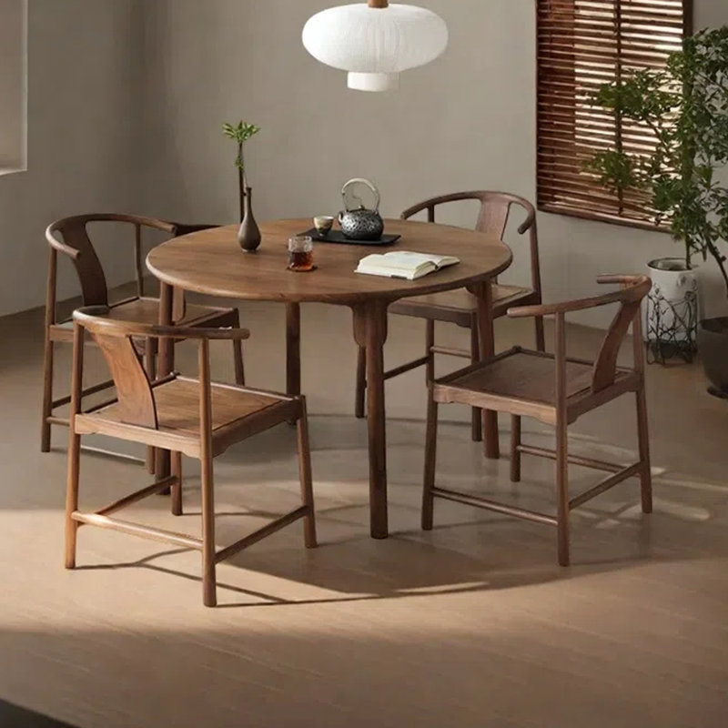 Table de salle à manger ronde simple et spacieuse, H 29,92 po x L 47,24 po x l 47,24 po
