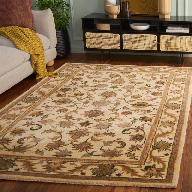 Tapis oriental en laine touffeté à la main Dunbar, Rectangle 6 pi x 9 pi