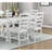2 White Side Chairs For Dining, 250Lbs Weight Capacity, Wood Finish Of 2 Style, Wood, Capacity