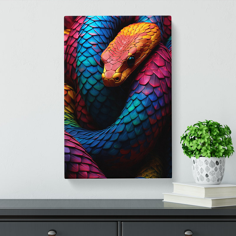 Snake Colour Field - No Frame Print, 60cm H x 40cm W x 3cm D