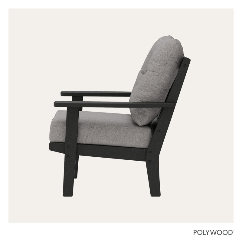 Oxford Deep Seating Chair, Gray Revolution®, Black