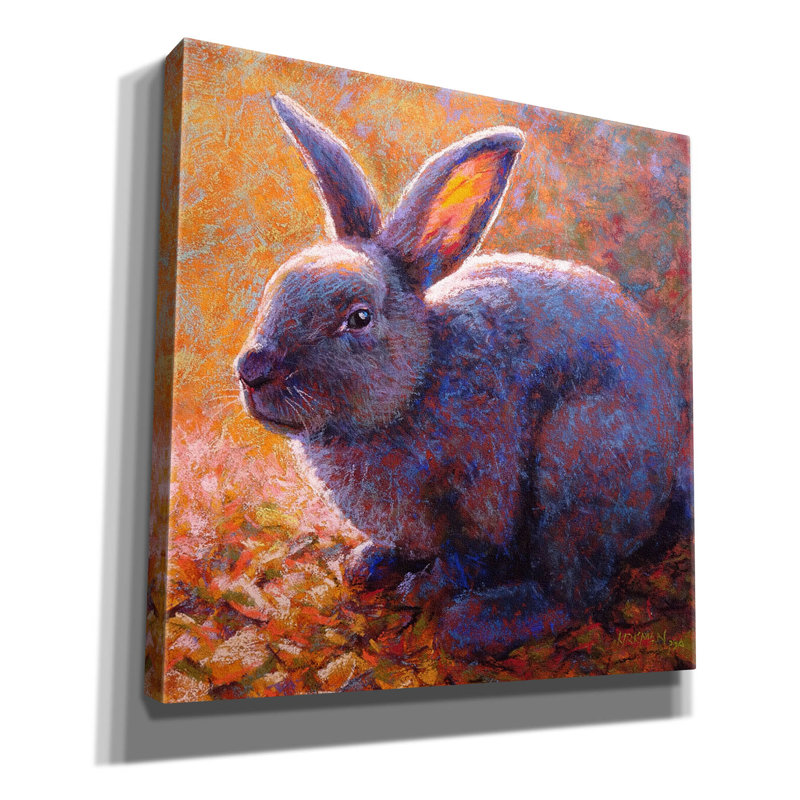 «Plum Bunny» par Rita Kirkman, H 26 po x l 26 po x P 1,5 po