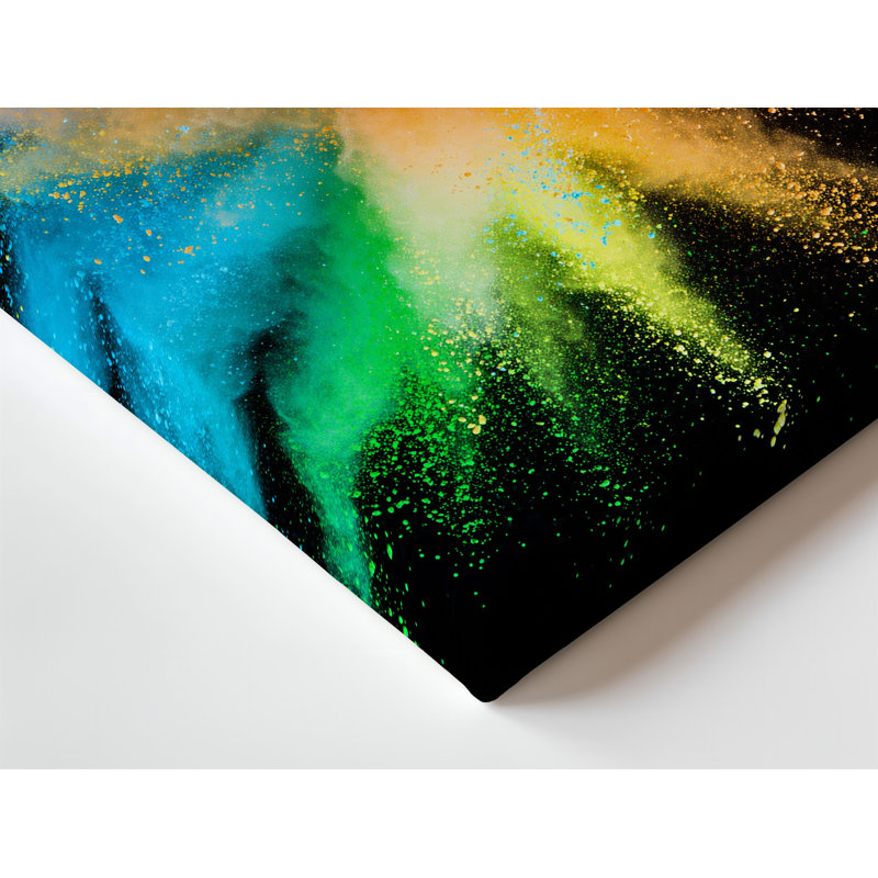 Toile, une éclatante explosion de couleurs mettant en vedette un éclat dynamique d'art mural, H 14 po x l 11 po