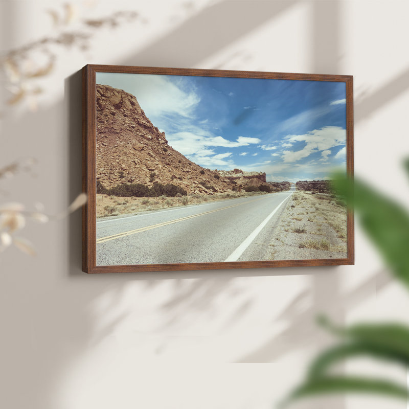 New Mexico Drive II - Impression encadrée - Restickable, Noyer, H 16 po x l 20 po