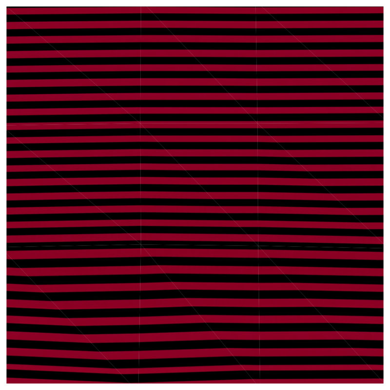 Housse de couette à rayures moderne, Housse de couette pour grand lit, Rayures rouges