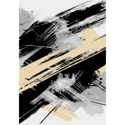 Tapis noir / gris / ivoire / beige Galaxy Series