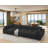 Coalarmsfield Corduroy Upholstered Modular Sectional-1923318059