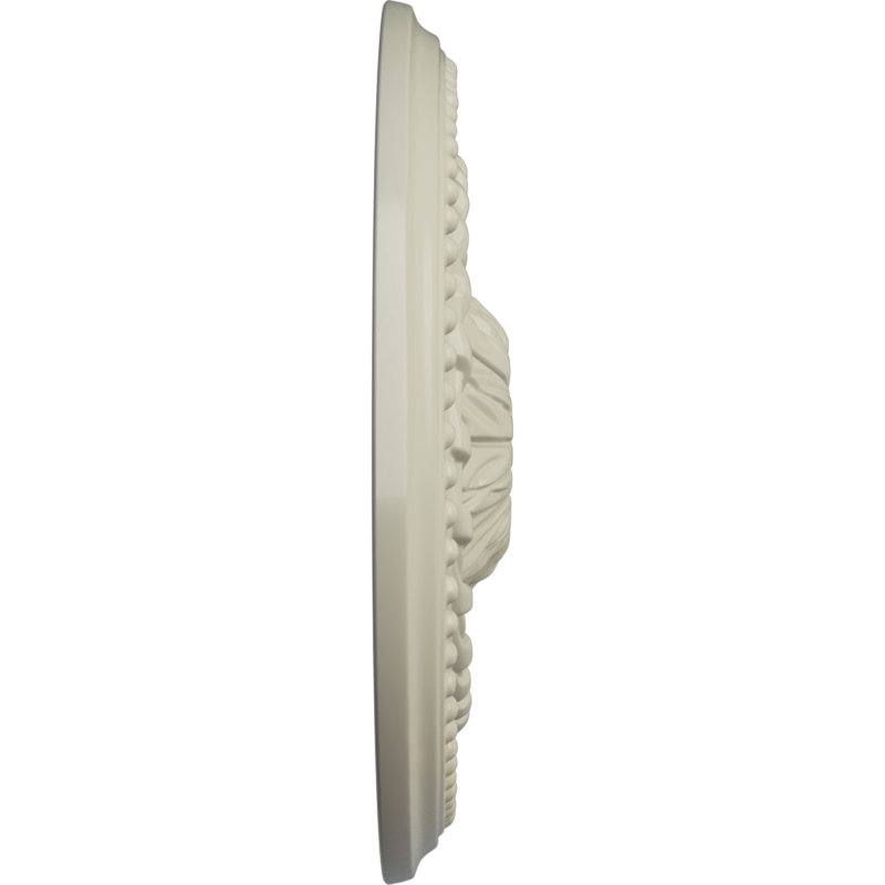 Endurathane Warsaw Ceiling Medallion, 18"OD x 3 1/2"ID x 1 3/8"P (Fits Canopies up to 3 1/2"), Hand-Painted Root Beer Crackle Finish