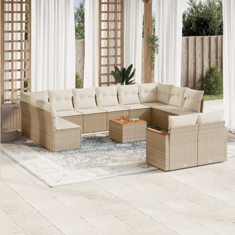 Ensemble de canapé de jardin Vidaxl beige