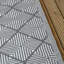 Gillian 1.5M X 2.1M Alexandria Large Outdoor Alfresco Patio Rug Mat In Grey