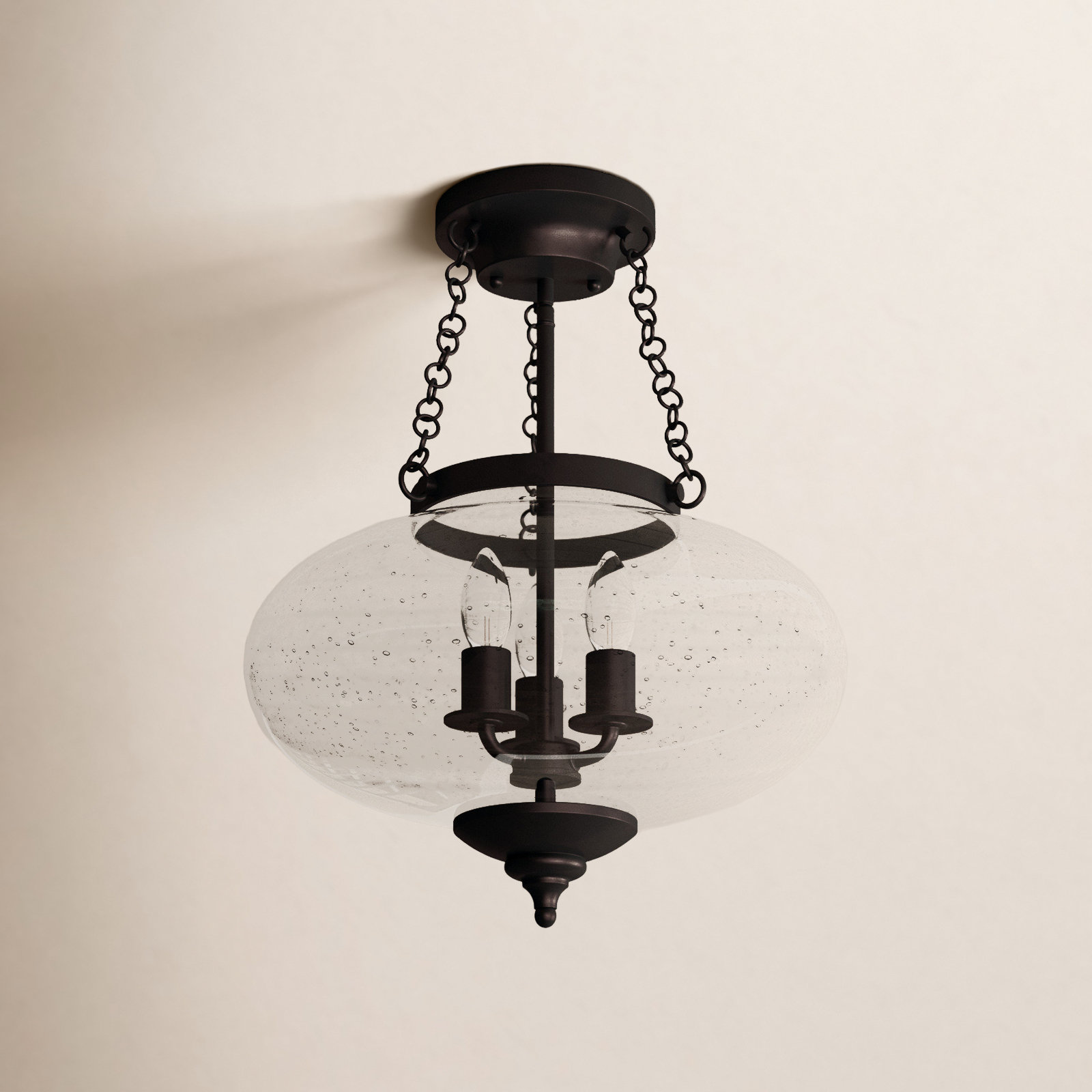 Faiyaz 3 - Light Semi Flush Mount, English Bronze