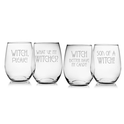 Ensemble de verres à vin sans pied 21 oz 4 pièces Sedillo